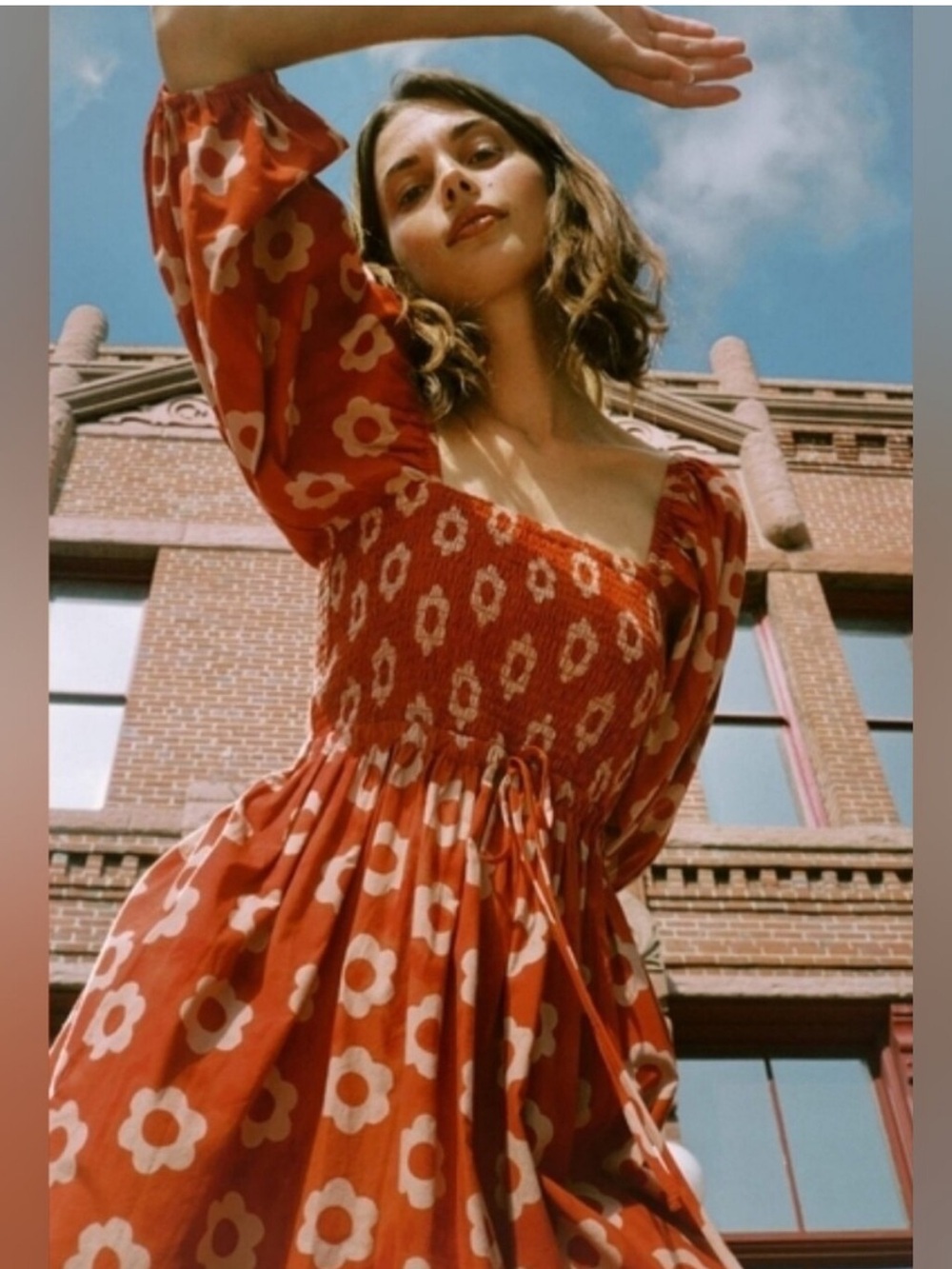 Christy Dawn Size Large Katrina Dress Red Daisy